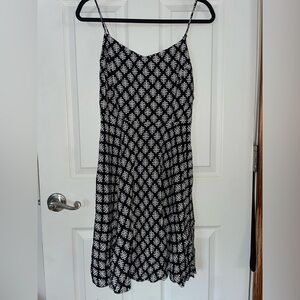Old Navy Black and White Smocked Mini Dress